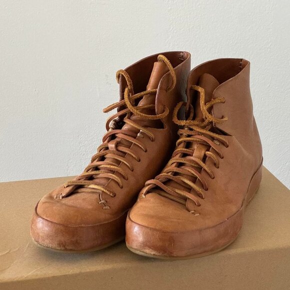Feit Hand Sewn Tan Leather High Top - Picture 1 of 10